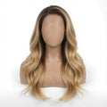 24 Inch Balayage Ombre Wavy Lace Front Wig – Human Hair, Pre-Plucked Hairline, Glueless Cap