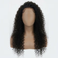 22 Inch Black Wool Curl Lace Front Wig – Human Hair, Pre-Plucked Hairline, Glueless Cap